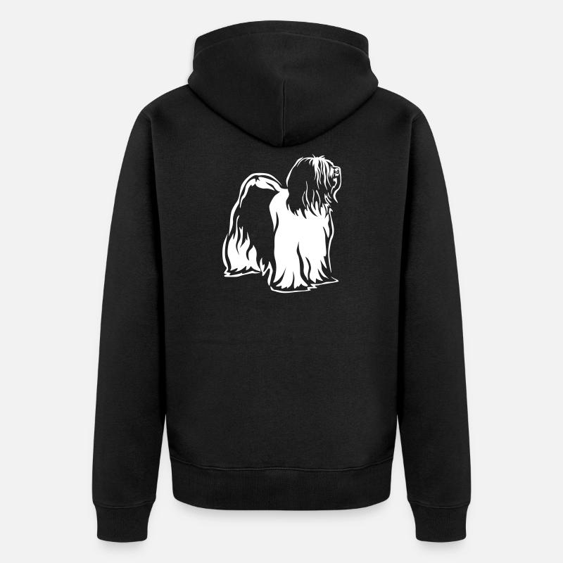 Terrier tibétain « Black Edition » - Veste à capuche bio Premium Unisexe - noir