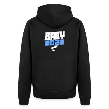 Bébé 2022 - Naissance Enceinte 2022 - Veste à capuche bio Premium Unisexe - noir - Dos - Nico (187cm)