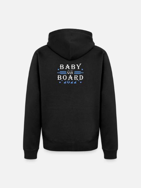 Bébé 2022 - Naissance Enceinte 2022 - Veste à capuche bio Premium Unisexe - noir