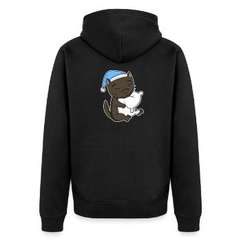 Chat race de chat La Havane - Veste à capuche bio Premium Unisexe - noir - Dos - Nico (187cm)