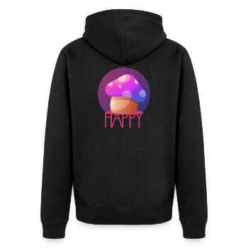 MAGIC MUSHROOM by CD - Unisex Premium Organic Zip Hoodie - black - Back - Nico (187cm)