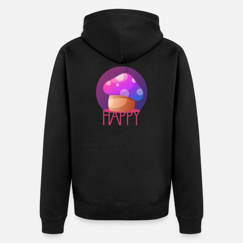 MAGIC MUSHROOM by CD - Unisex Premium Bio Zip Hoodie - Schwarz