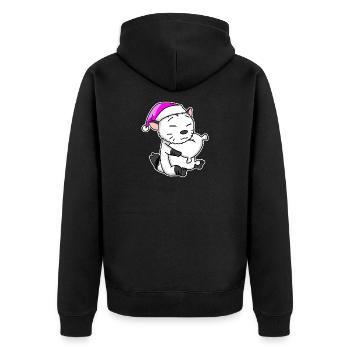Chat race American Bobtail - Veste à capuche bio Premium Unisexe - noir - Dos - Nico (187cm)