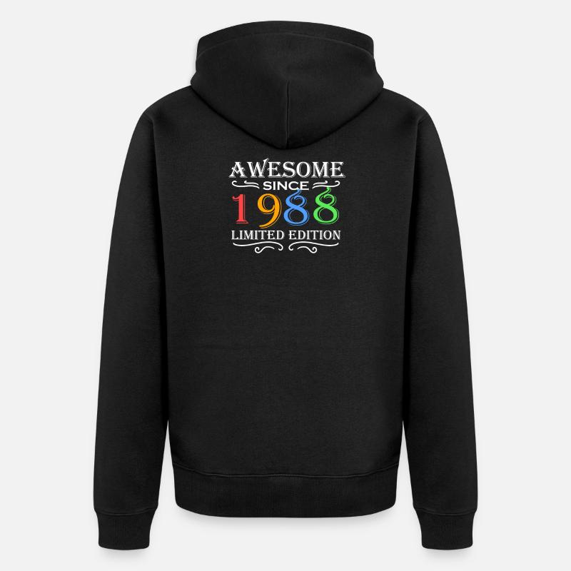 1988 - Né en 1988 - Veste à capuche bio Premium Unisexe - noir