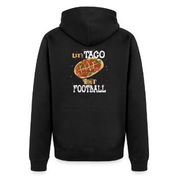 Taco Bout Football Match Day - Unisex Premium Organic Zip Hoodie - black - Back - Nico (187cm)