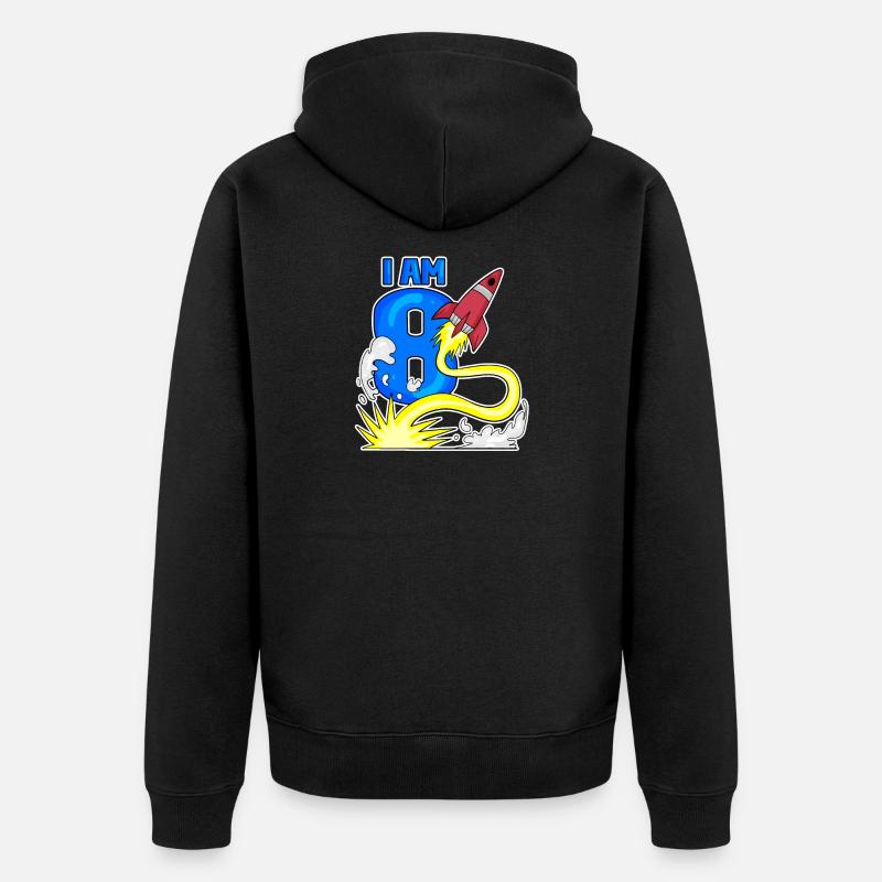 Garçon de 8 ans - Veste à capuche bio Premium Unisexe - noir