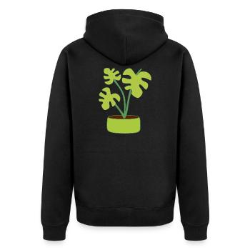 Cadeau pour la fête des mères : Idée de cadeau pour la fête des mères - Veste à capuche bio Premium Unisexe - noir - Dos - Nico (187cm)