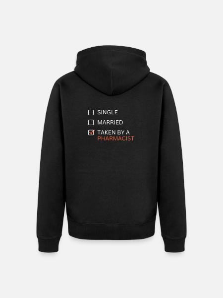Married to pharmacist - Unisex Premium Organic Zip Hoodie - black