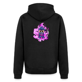 5. Geburtstag Mädchen 5 Jahre alt Ninja - Unisex Premium Bio Zip Hoodie - Schwarz - Hinten - Nico (187cm)