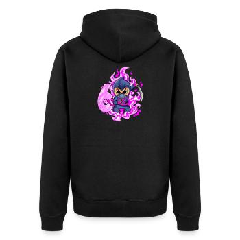 6. Geburtstag Mädchen 6 Jahre alt Ninja - Unisex Premium Bio Zip Hoodie - Schwarz - Hinten - Nico (187cm)