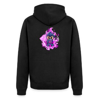 1. Geburtstag Mädchen 1 Jahre alt Ninja - Unisex Premium Bio Zip Hoodie - Schwarz - Hinten - Nico (187cm)