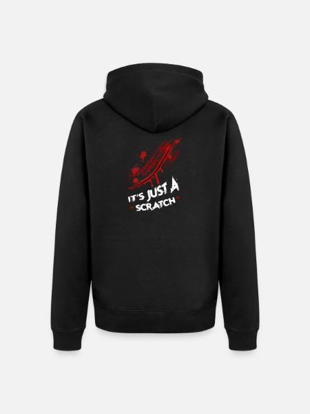 Halloween scratch mark - Unisex Premium Organic Zip Hoodie - black