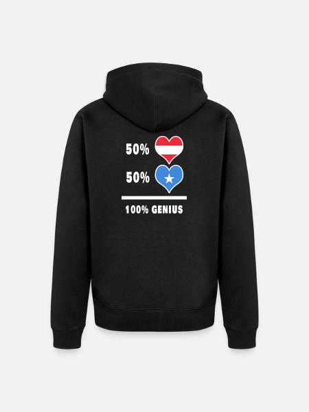 Austria and Somalia ingenious / Gift - Unisex Premium Organic Zip Hoodie - black