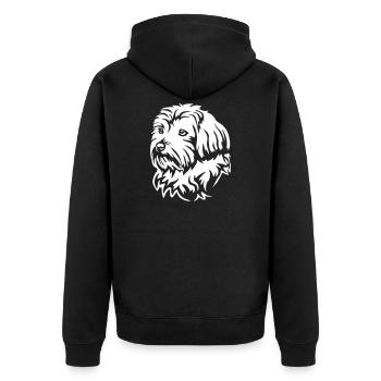 Bolonka Zwetna Head « Black Edition » - Veste à capuche bio Premium Unisexe - noir - Dos - Nico (187cm)