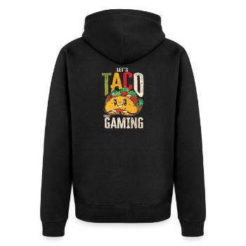 Let’s Taco Bout Gaming Geek - Veste à capuche bio Premium Unisexe - noir - Dos - Nico (187cm)