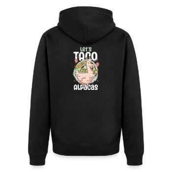 Let’s Taco Bout Alpagas Drôles de lamas - Veste à capuche bio Premium Unisexe - noir - Dos - Nico (187cm)