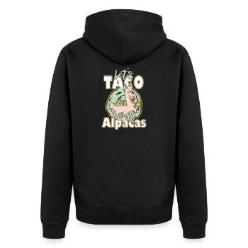 Let’s Taco Bout Alpagas Drôles de lamas - Veste à capuche bio Premium Unisexe - noir - Dos - Nico (187cm)