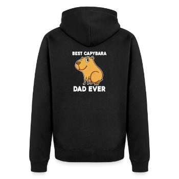 Capybara Père Capybara - Veste à capuche bio Premium Unisexe - noir - Dos - Nico (187cm)