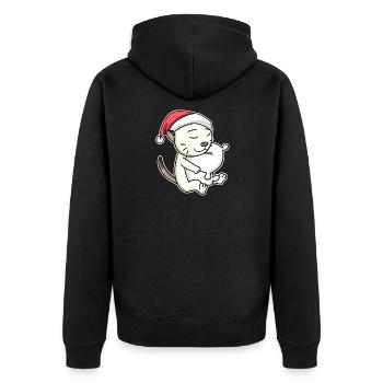 Colorpoint Shorthair Cat Christmas Sleep - Veste à capuche bio Premium Unisexe - noir - Dos - Nico (187cm)