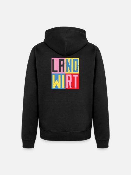 Landwirt Design - Unisex Premium Bio Zip Hoodie - Schwarz