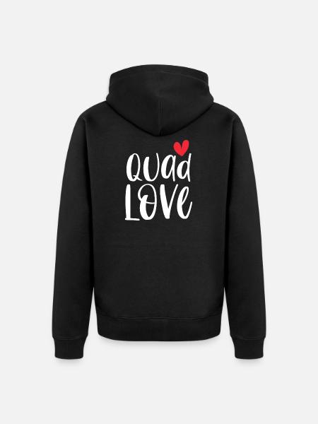 Quad Quadfahrerin Offroad Leidenschaft Geschenk - Unisex Premium Bio Zip Hoodie - Schwarz