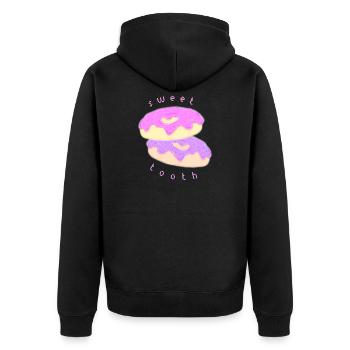 Dent sucrée - Veste à capuche bio Premium Unisexe - noir - Dos - Nico (187cm)