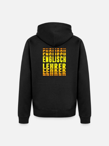 Conception de professeur d’anglais - Veste à capuche bio Premium Unisexe - noir