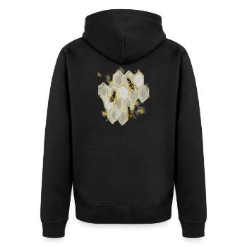 Wasps - Unisex Premium Organic Zip Hoodie - black - Back - Nico (187cm)