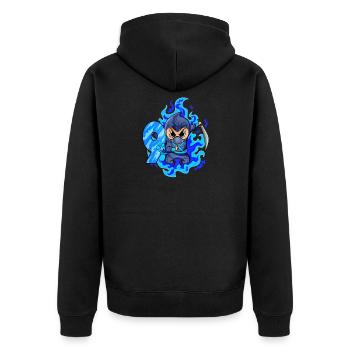 9. Geburtstag Junge 9 Jahre alt Ninja - Unisex Premium Bio Zip Hoodie - Schwarz - Hinten - Nico (187cm)