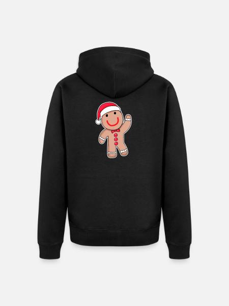 Sweet gingerbread - Unisex Premium Organic Zip Hoodie - black
