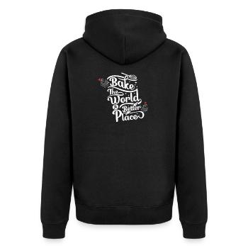 Cuire le monde mieux - Baking Lovers - Veste à capuche bio Premium Unisexe - noir - Dos - Nico (187cm)