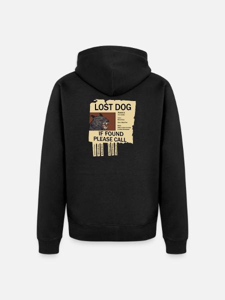 Missing Hellhound - Unisex Premium Organic Zip Hoodie - black