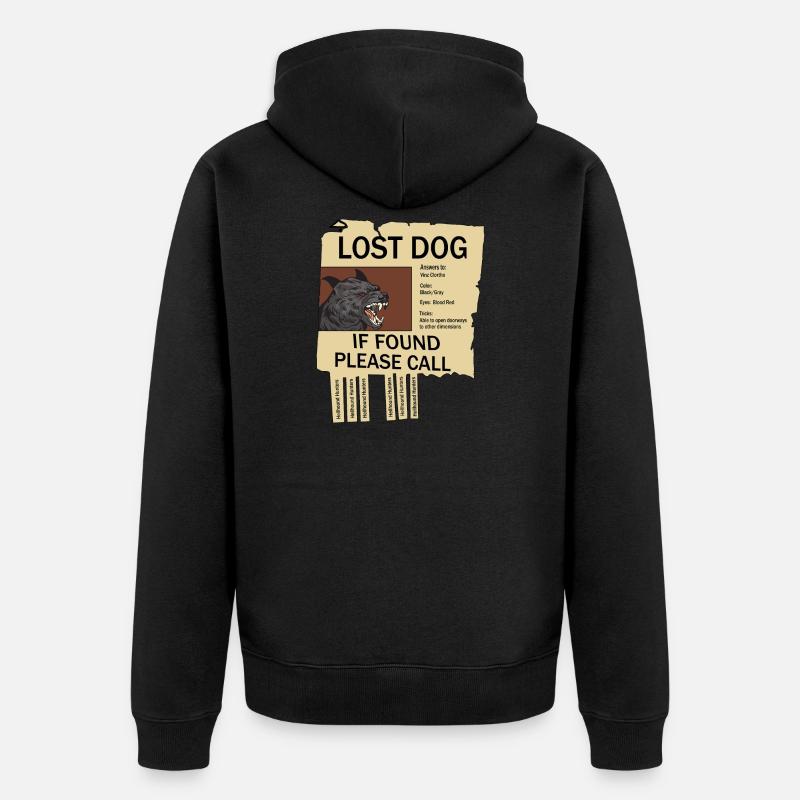 Hellhound disparu - Veste à capuche bio Premium Unisexe - noir