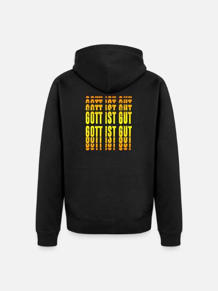 God is good - Unisex Premium Organic Zip Hoodie - black