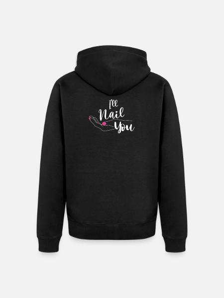 I'm going to nail you nail salon - Unisex Premium Organic Zip Hoodie - black