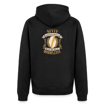 ophicleide musicien instrument cuivres musique cadeau - Veste à capuche bio Premium Unisexe - noir - Dos - Nico (187cm)
