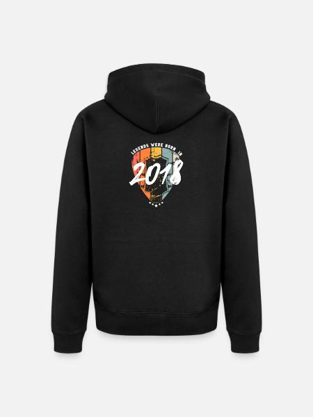 2018 Birthday Guitar Guitarist - Unisex Premium Organic Zip Hoodie - black