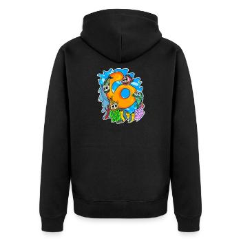 6 ans de poisson - Veste à capuche bio Premium Unisexe - noir - Dos - Nico (187cm)