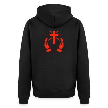 Jésus, Jésus, Jésus chrétien chrétien chrétien - Veste à capuche bio Premium Unisexe - noir - Dos - Nico (187cm)