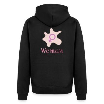 Femme - Veste à capuche bio Premium Unisexe - noir - Dos - Nico (187cm)