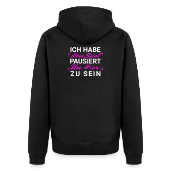 Zocker Gamer Spruch Teenager Junge Geburtstag - Unisex Premium Bio Zip Hoodie - Schwarz - Hinten - Nico (187cm)