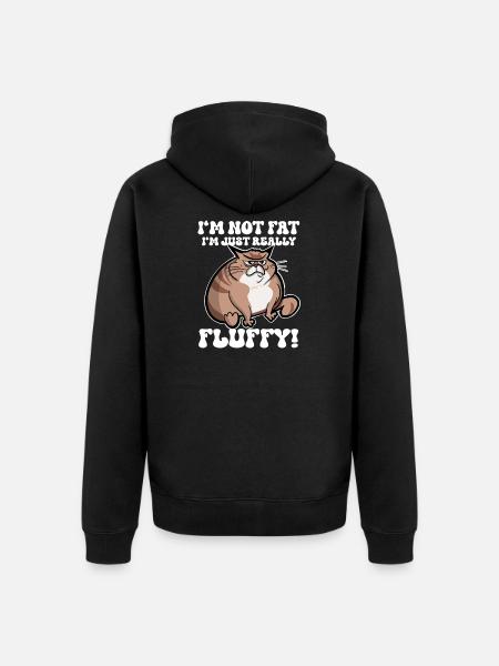 Big Cat Funny sayings - Unisex Premium Organic Zip Hoodie - black