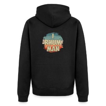 I rhum man - Veste à capuche bio Premium Unisexe - noir - Dos - Nico (187cm)