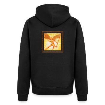 Angel of Fire - Sonja Ariel von Staden - Unisex Premium Organic Zip Hoodie - black - Back - Nico (187cm)