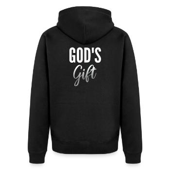 Don de Dieu - Veste à capuche bio Premium Unisexe - noir - Dos - Nico (187cm)