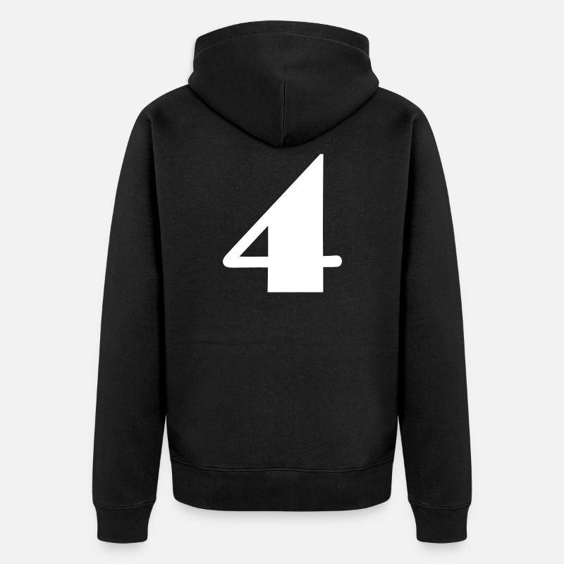 4,4 ANS,4e ANNIVERSAIRE,ANNIVERSAIRE 4 ANS - Veste à capuche bio Premium Unisexe - noir