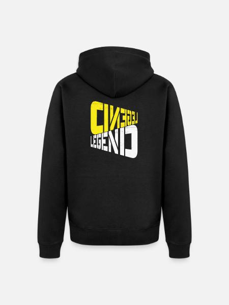 LEGEND - Unisex Premium Organic Zip Hoodie - black