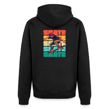 Skateboard Cool Skater Boy Colorful - Veste à capuche bio Premium Unisexe - noir - Dos - Nico (187cm)