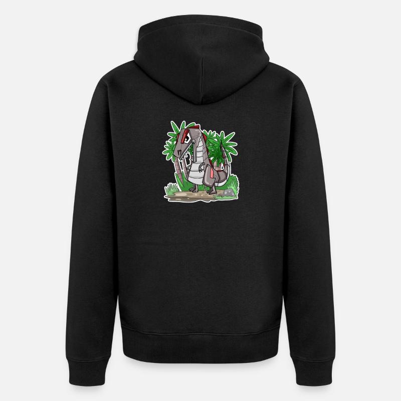 Robot Dino Dinosaure - Veste à capuche bio Premium Unisexe - noir