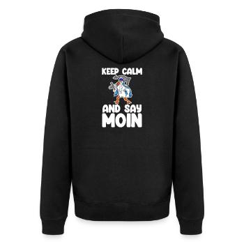 Mer du Nord Lune Bas allemand - Veste à capuche bio Premium Unisexe - noir - Dos - Nico (187cm)